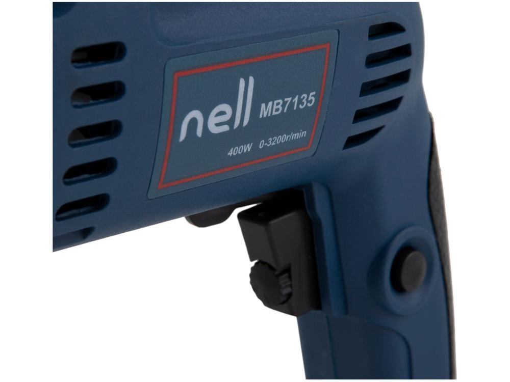 Furadeira de Impacto Nell 400W Velocidade Variável e Reversível 3/8” com Maleta 19 Peças MB7135 - 6