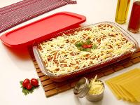 Lasanheira de Vidro Retangular 2,9L com Tampa Marinex - 10