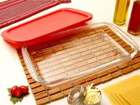 Lasanheira de Vidro Retangular 2,9L com Tampa Marinex - 12