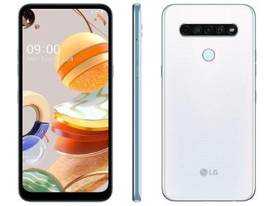 Smartphone LG K61 128GB Branco 4G Octa-Core - 4GB RAM 6,53” Câm. Quádrupla + Selfie 16M