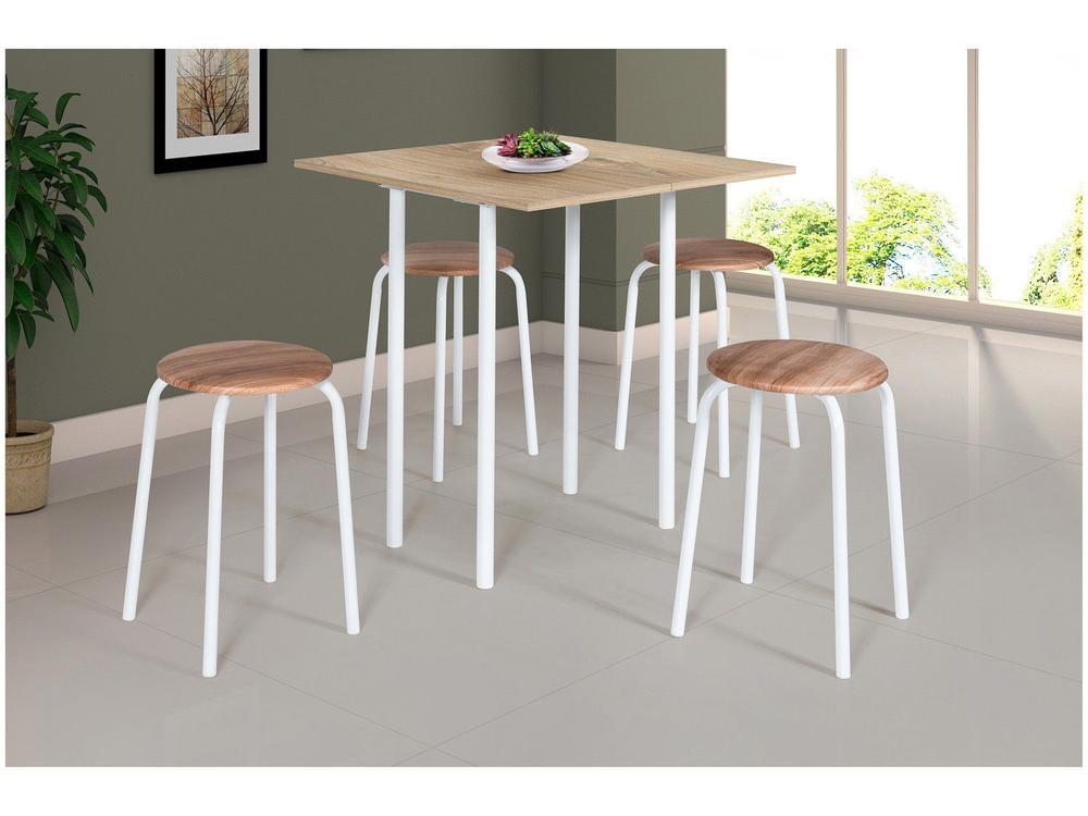 Conjunto de Mesa Dobrável com 4 Banquetas - 1
