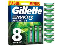 Carga para Aparelho de Barbear para Pele Sensível Gillette Mach3 Sensitive 8 Unidades - 1
