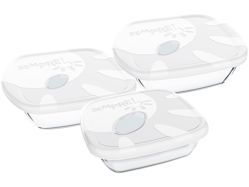 Conjunto de Assadeiras de Vidro Sempre - 10