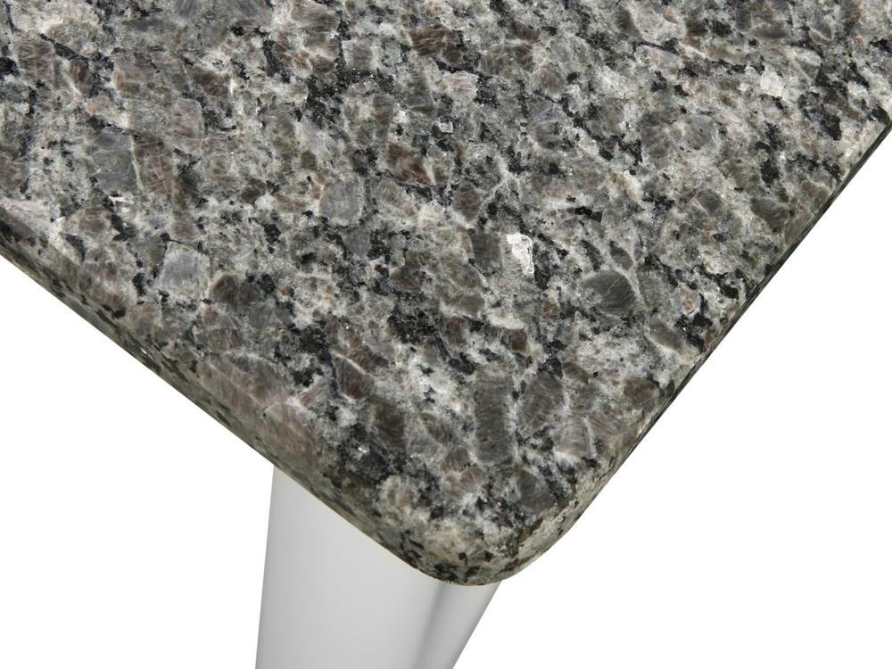 Mesa de Jantar 6 Cadeiras Retangular Aço Tampo Granito Poeme Ciplafe - 6