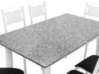 Mesa de Jantar 6 Cadeiras Retangular Aço Tampo Granito Poeme Ciplafe - 5