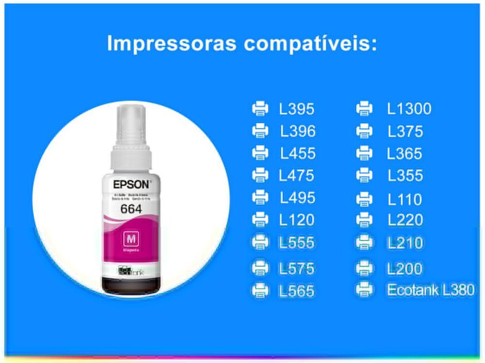 Garrafa de Tinta Epson T664320 Magenta Original - 2