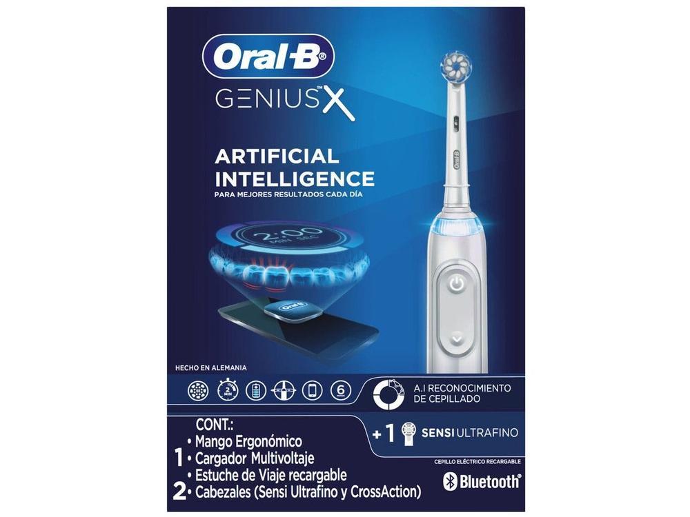 Escova de Dente Elétrica Recarregável Oral-B Genius X com Estojo de Viagem com Refil - 3