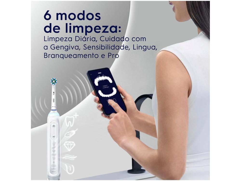 Escova de Dente Elétrica Recarregável Oral-B Genius X com Estojo de Viagem com Refil - 8
