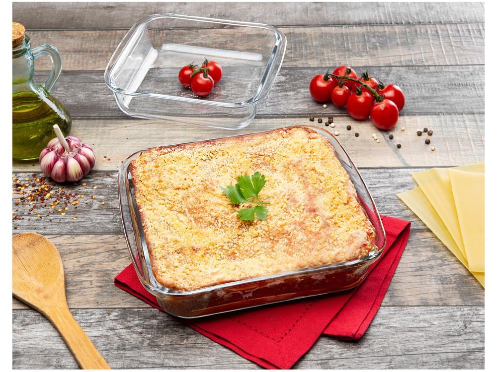 Conjunto de Assadeiras Marinex Quadrado de Vidro 2 Peças Com Alça 15220200943957 - 2