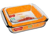 Conjunto de Assadeiras Marinex Quadrado de Vidro 2 Peças Com Alça 15220200943957 - 6