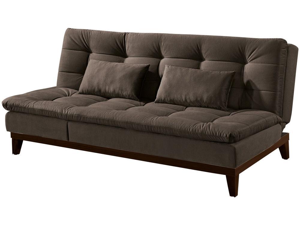 Sofá-cama Casal 3 Lugares Reclinável Suede Linoforte Jade BPM A2 - 1