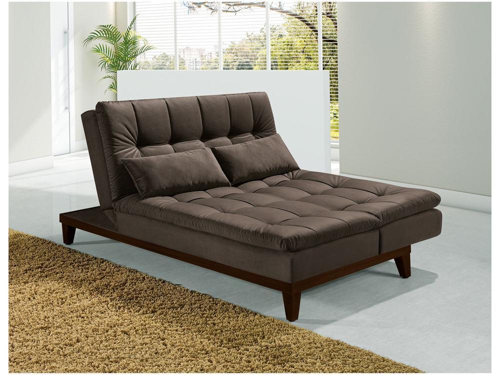 Sofá-cama Casal 3 Lugares Reclinável Suede Linoforte Jade BPM A2 - 4