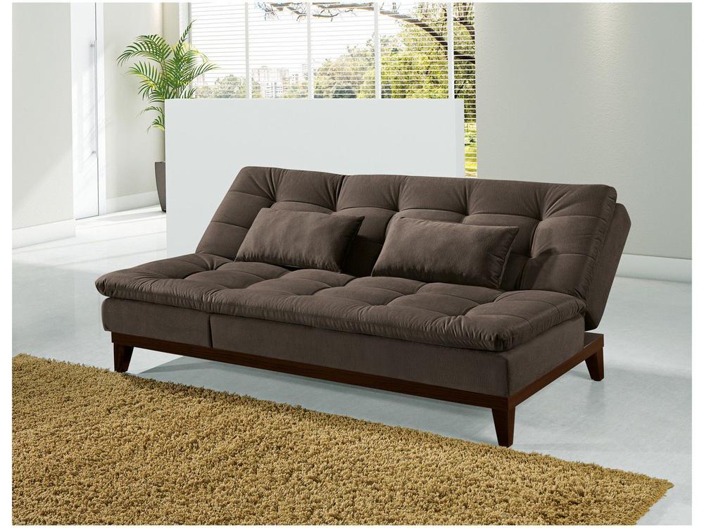 Sofá-cama Casal 3 Lugares Reclinável Suede Linoforte Jade BPM A2 - 5