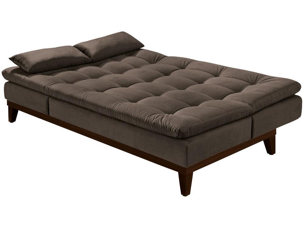Sofá-cama Casal 3 Lugares Reclinável Suede Linoforte Jade BPM A2 - 9