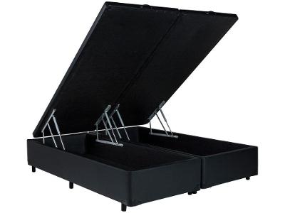 Base Cama Box Queen V-Joy Bipartido com Baú 38x158x198cm Bravus