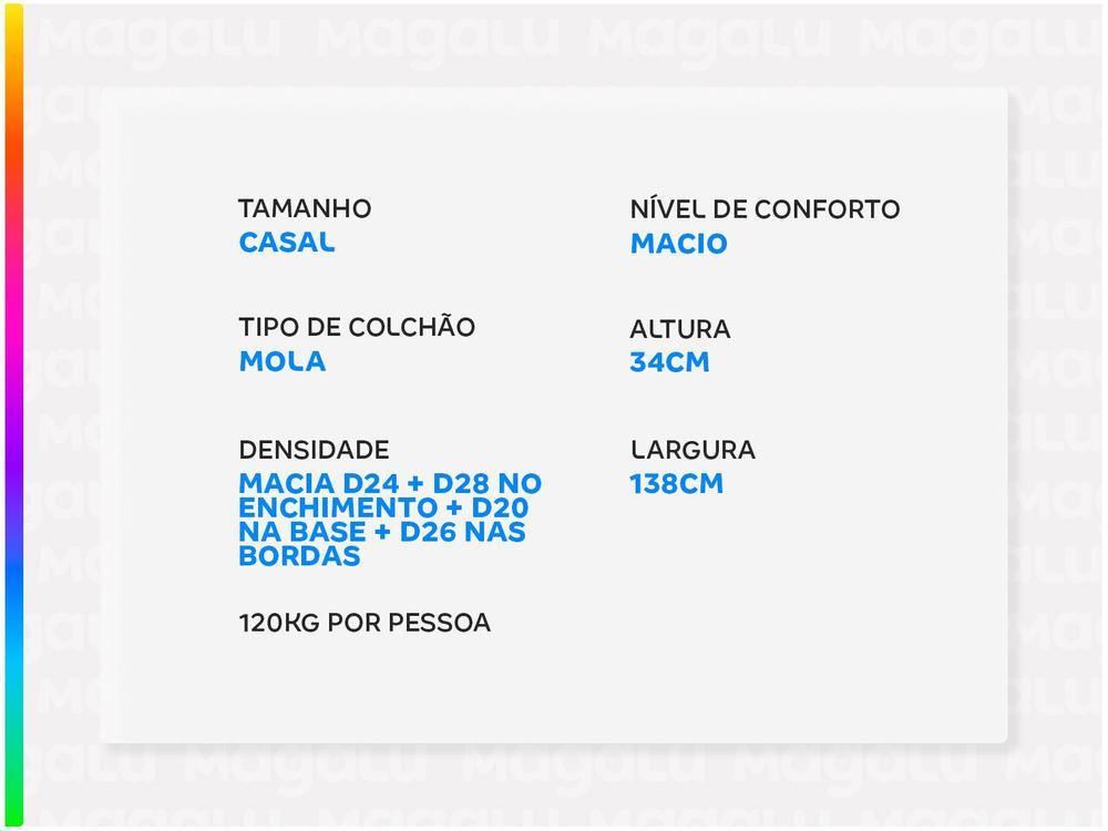 Colchão Casal Castor Mola Ensacadas/Pocket - 3