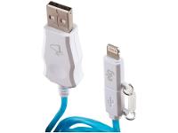 Cabo 2 em 1 Micro USB e Lightning 1m ELG Luminous