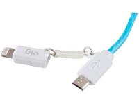 Cabo 2 em 1 Micro USB e Lightning 1m ELG Luminous - 5