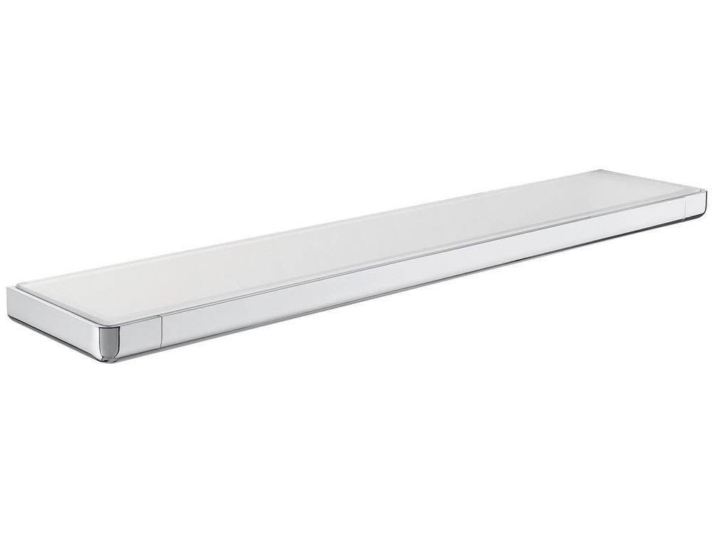 Prateleira para Banheiro Metal Cromado e Vidro - 1