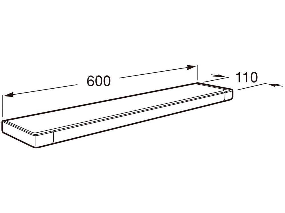 Prateleira para Banheiro Metal Cromado e Vidro - 2