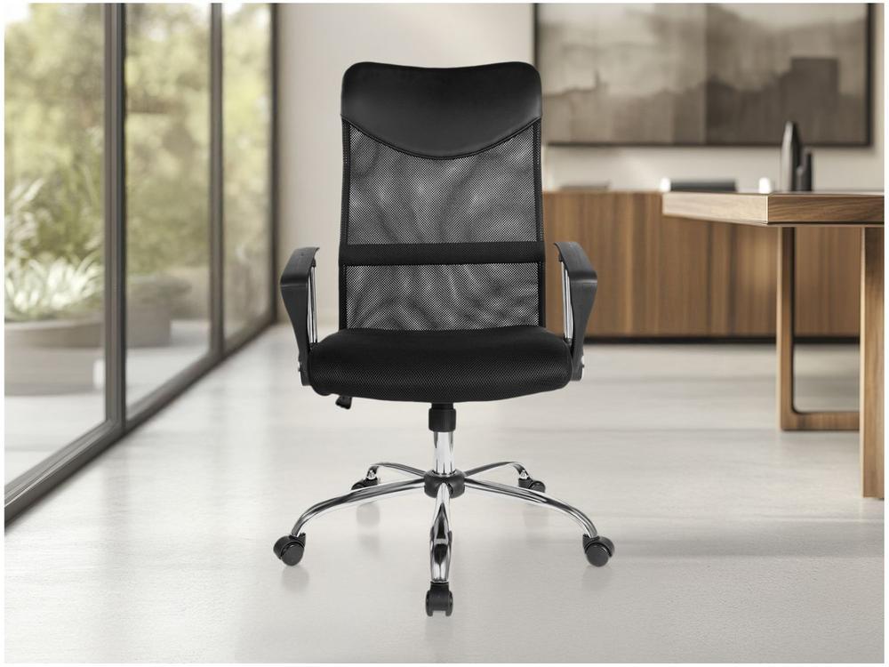 Cadeira de Escritório Presidente Giratória Preta PRE-004 - 3