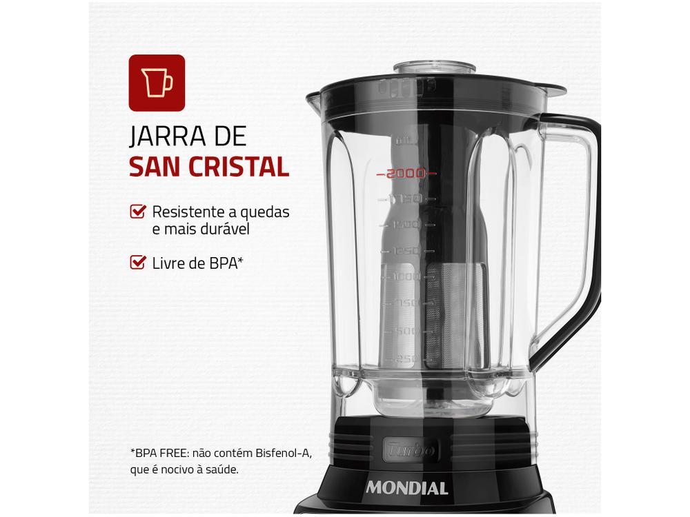 Liquidificador Mondial Turbo Inox L-1100 BI - 4