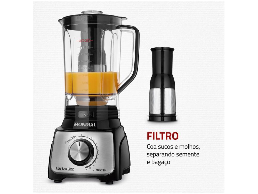 Liquidificador Mondial Turbo Inox L-1100 BI - 5