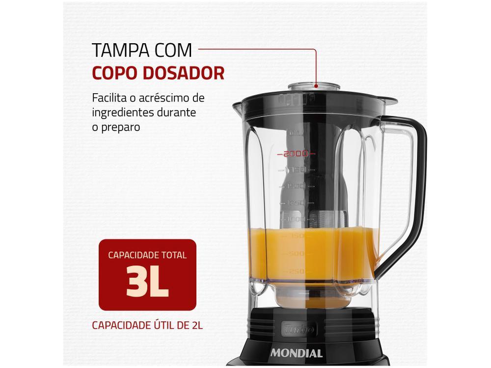 Liquidificador Mondial Turbo Inox L-1100 BI - 6