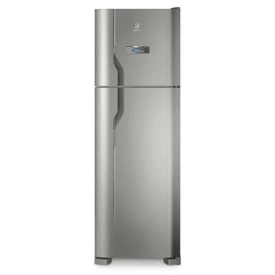 Geladeira Electrolux Frost Free 371L Turbo Congelamento Duplex Cor Inox DFX41