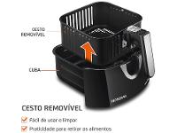 Air Fryer Mondial Family AFN-40-BI Preto e Inox 4L com Timer - 22