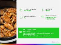 Air Fryer Mondial Family AFN-40-BI Preto e Inox 4L com Timer - 2