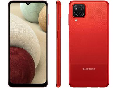 Smartphone Samsung Galaxy A12 64GB Vermelho 4G Octa-Core 4GB RAM 6,5” Câm. Quádrupla + Selfie 8M