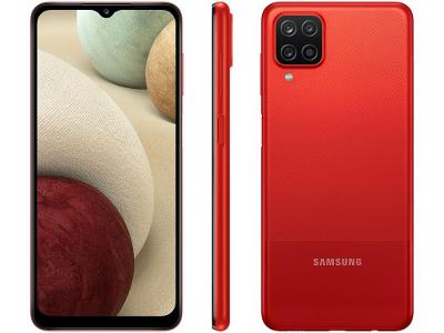 Smartphone Samsung Galaxy A12 64GB Vermelho 4G Octa-Core 4GB RAM 6,5” Câm. Quádrupla + Selfie 8MP
