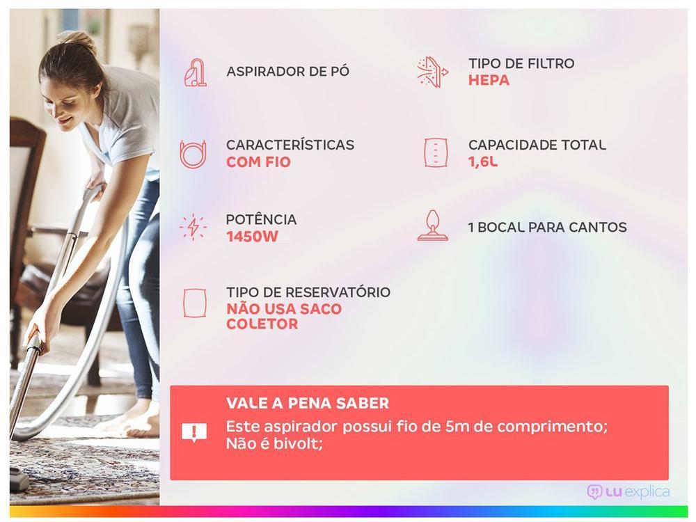 Aspirador de Pó Vertical e Portátil Electrolux Filtro HEPA 1450W Plus STK14 Denim Blue - 18