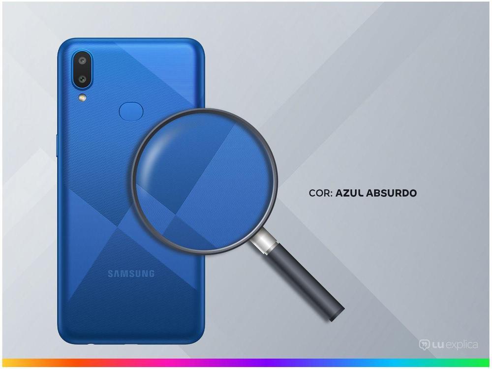 Smartphone Samsung Galaxy A10s 32GB Azul Absurdo - 4G 2GB RAM Tela 6,2” Câm. Dupla + Selfie 8MP - 3