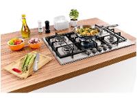 Cooktop 5 Bocas a Gás Natural e GLP Brastemp Inox