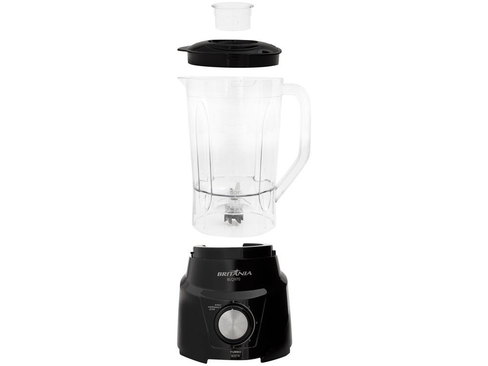 Liquidificador Britânia Turbo BLQ970P Preto 4 Velocidades 900W - 17
