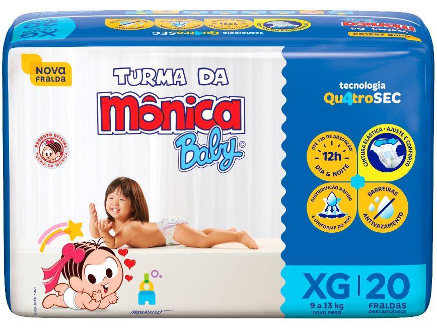 Fralda Turma da Mônica Baby Tam. XG 9 a 13kg 20 Unidades - 1