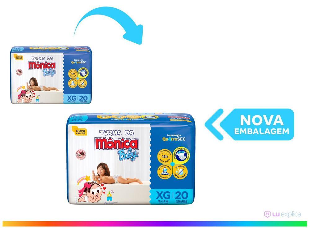 Fralda Turma da Mônica Baby Tam. XG 9 a 13kg 20 Unidades - 4