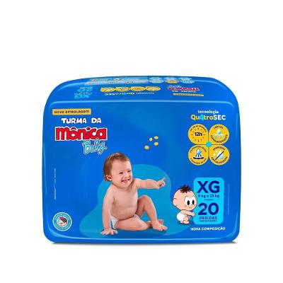 Fralda Turma da Mônica Baby Tam. XG 9 a 13kg 20 Unidades