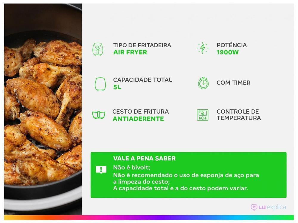 Fritadeira Elétrica sem Óleo/Air Fryer Mondial - 18