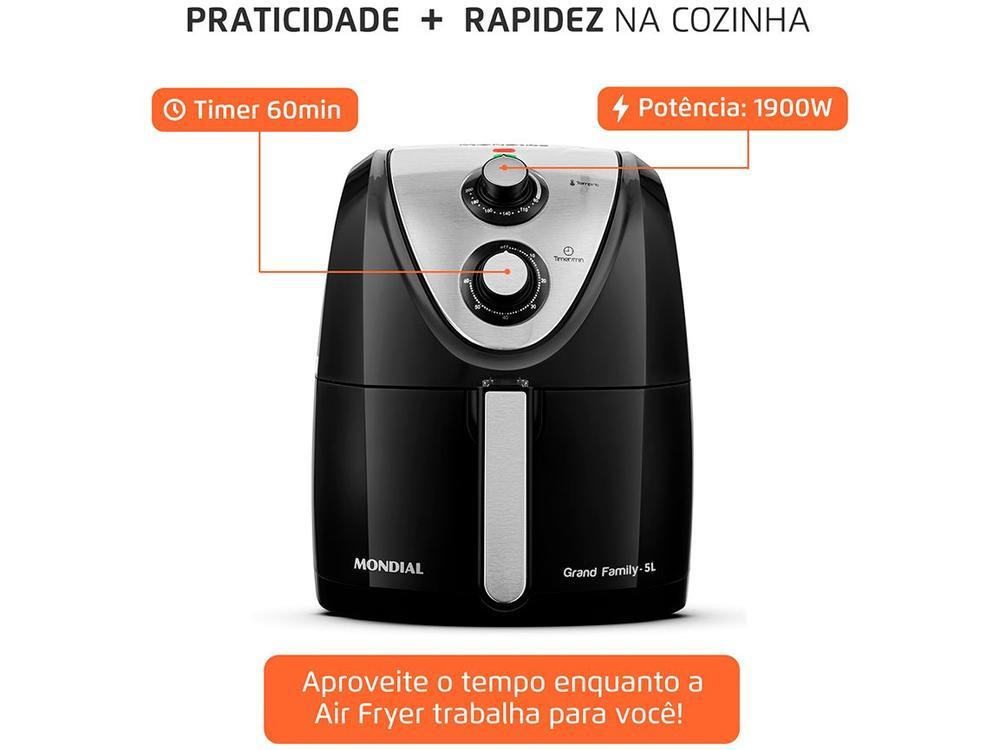 Fritadeira Elétrica sem Óleo/Air Fryer Mondial - 25