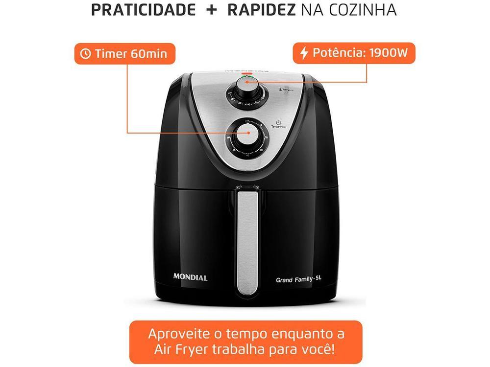 Fritadeira Elétrica sem Óleo/Air Fryer Mondial - 9