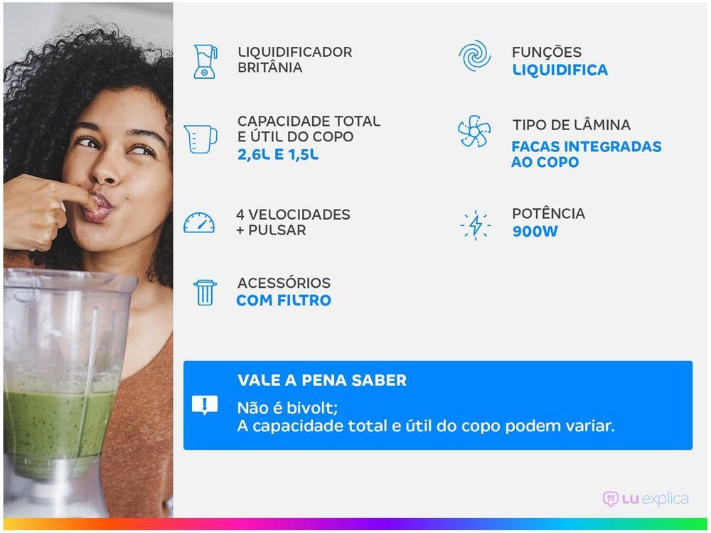 Liquidificador Britânia Diamante 800 Preto - 13