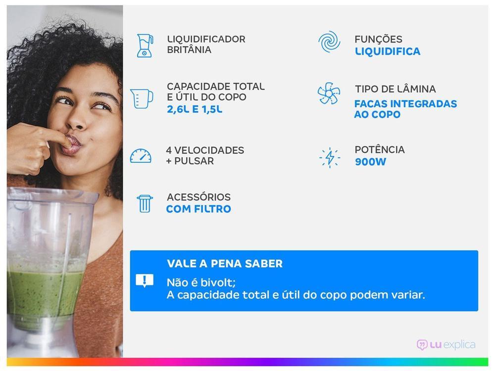 Liquidificador Britânia Diamante 800 Preto - 2