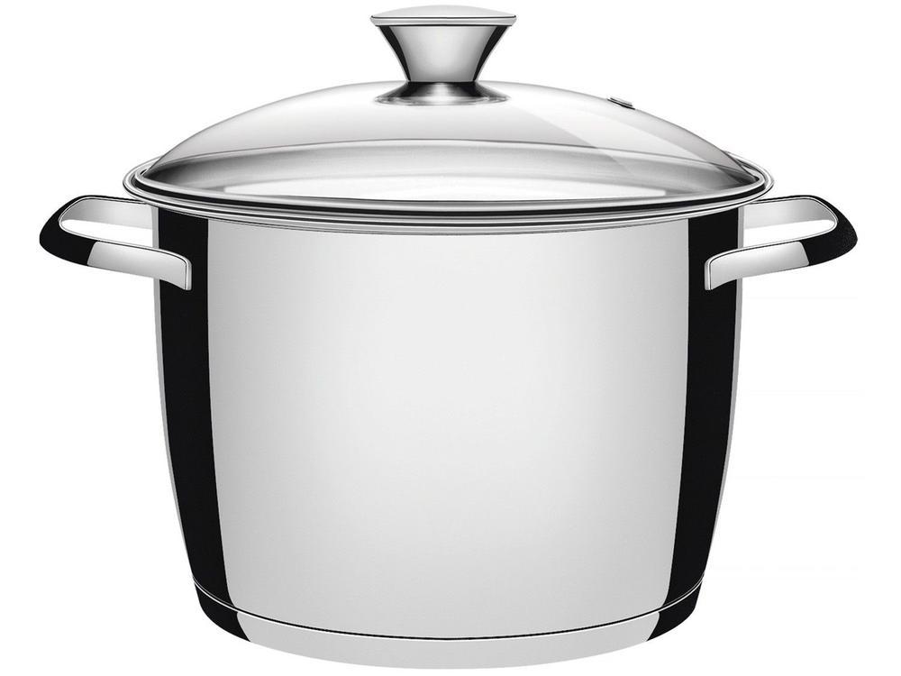 Caldeirão Inox Tramontina 5,5L Fundo Triplo com Tampa 22cm Allegra - 1