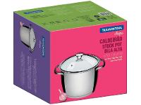 Caldeirão Inox Tramontina 5,5L Fundo Triplo com Tampa 22cm Allegra - 3