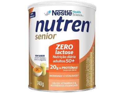 Complemento Alimentar Nutren Senior Sem Sabor Zero Lactose 740g