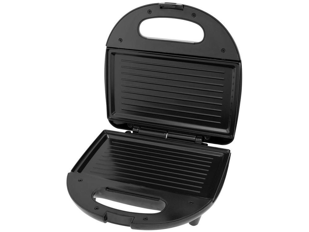 Sanduicheira Grill Britânia Preto e Cinza 750W Antiaderente Crome - 11