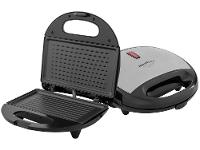 Sanduicheira Grill Britânia Preto e Cinza 750W Antiaderente Crome - 13